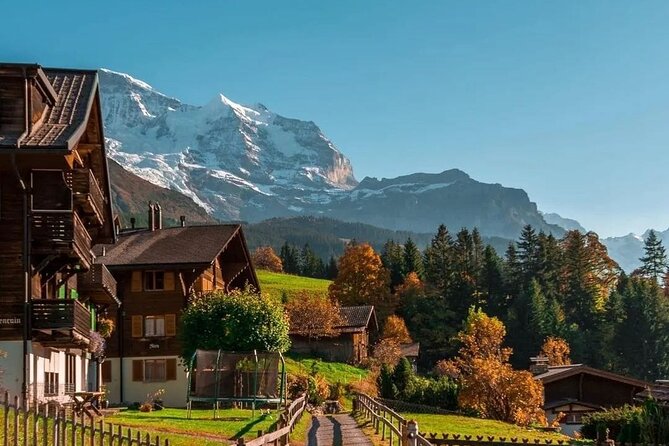 Easy countryside tour in Swiss Alps - kids friendly - The views toward Jungfrau, Mürren, and Schilthorn