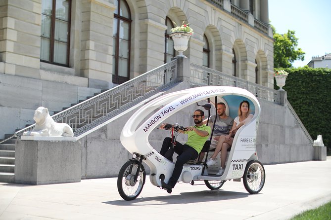 Geneva Highlights Tour by TaxiBike - Starting at Place de Neuve for a quick city orientation