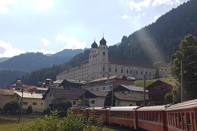 Glacier Express Panoramic Train Round Trip in one Day Private Tour from Luzern - Oberalp Pass takes the train to high Alpine country