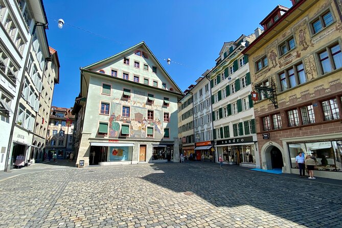 Glacier Express, Swiss Alps & Lucerne Tour | From Zurich - Lucerne Old Town, Chapel Bridge, and the Lion Monument