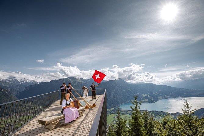 Harder Kulm - Top of Interlaken - Cable Car Ticket - The Two-Lakes-Bridge and glass-floor viewpoint