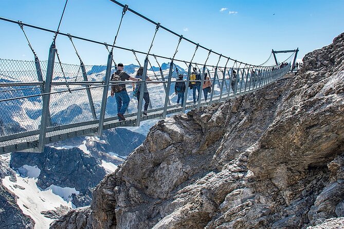 Mt. Titlis Glacier & Lucerne Old Town Tour | From Lucerne - Crossing the Titlis Cliff Walk