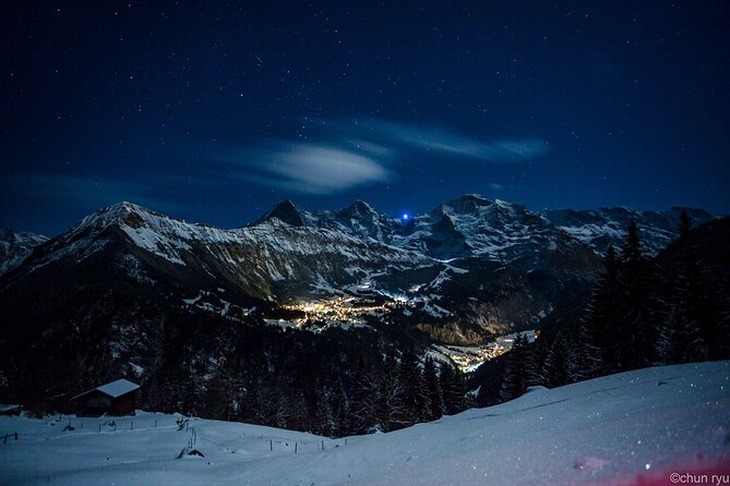 Night Sledding with Fondue - Climbing into the dark Alps