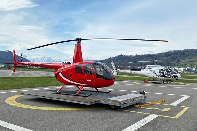 Private Swiss Alps helicopter tour over snow covered mountain peaks and glaciers - The Eiger north face and Grindelwald valley