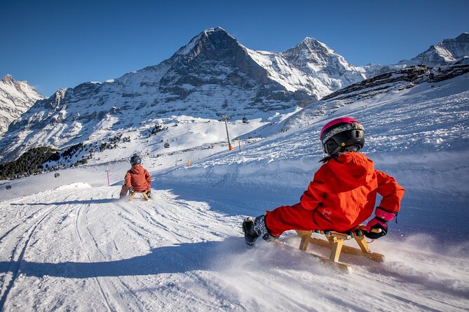 Sledding Cheese Fondue, Chocolate - Learning to sled before the downhill run
