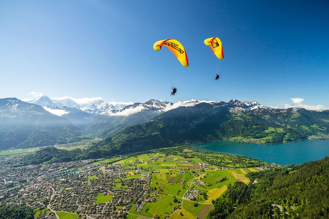 Tandem Paragliding Experience from Interlaken - Taking off from Beatenberg above Interlaken